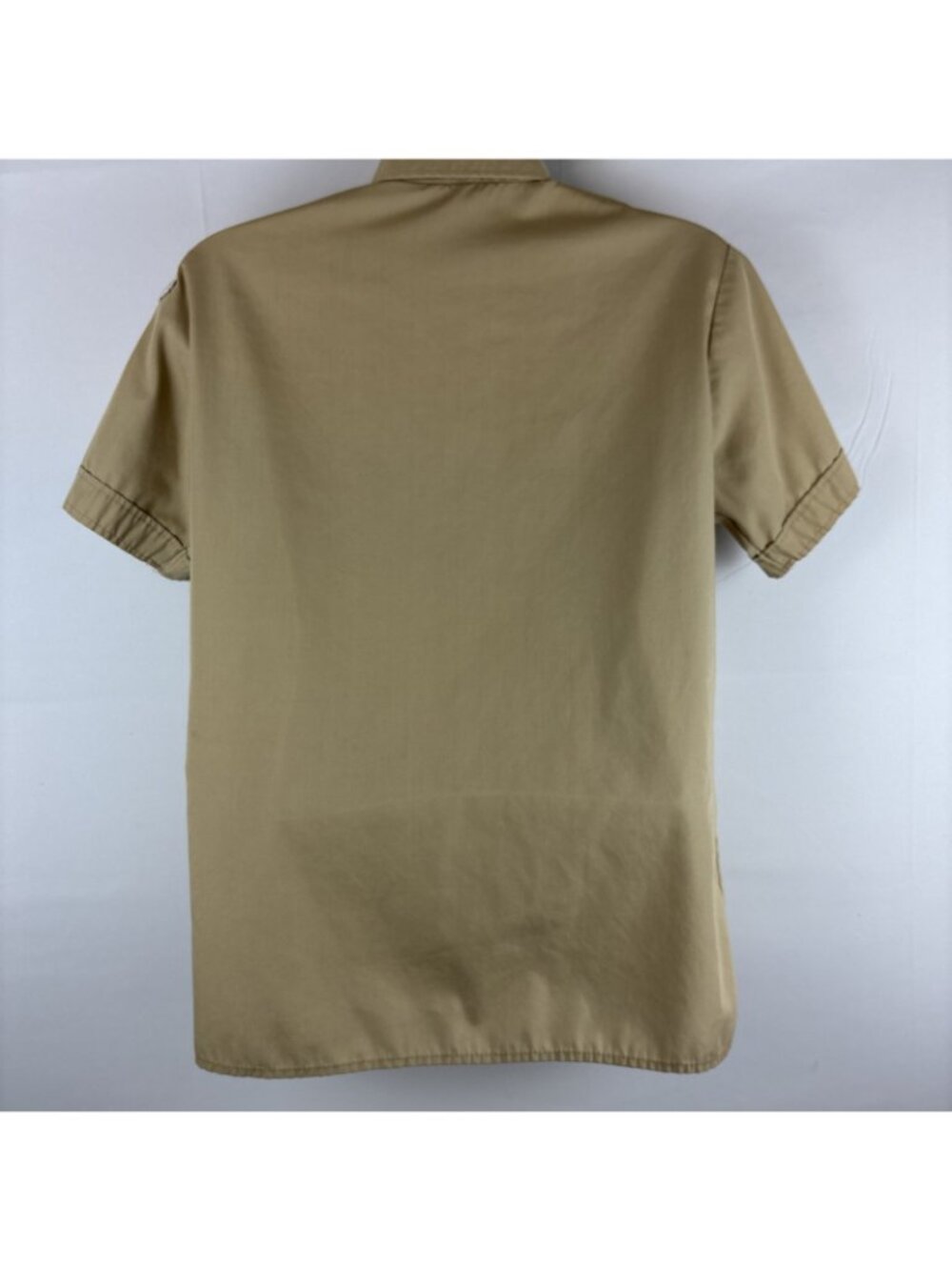 Boy Scouts of America BSA Shirt Medium Tan Sewn Patches Leadership Corp Trained - Picture 6 of 6